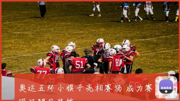 奥运五环小旗子亮相赛场 成为赛事现场醒目装饰