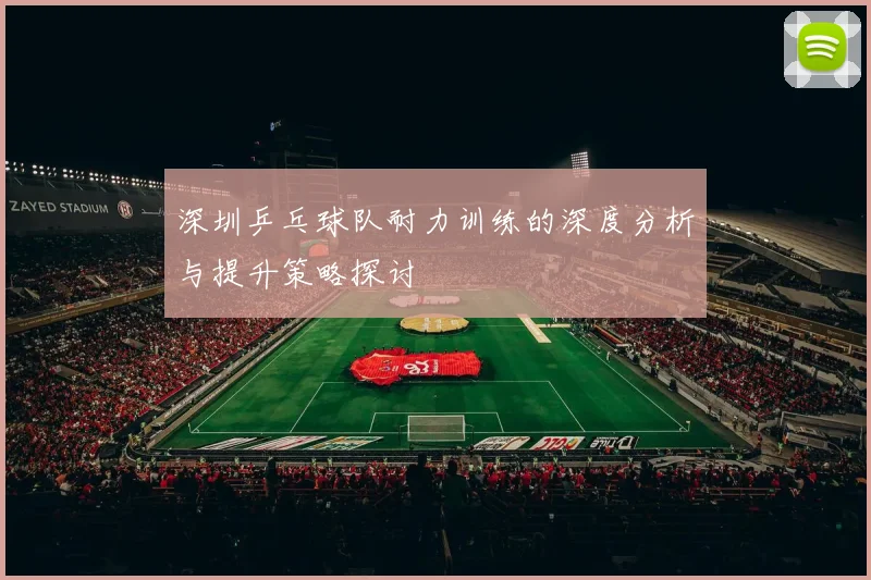 深圳乒乓球队耐力训练的深度分析与提升策略探讨